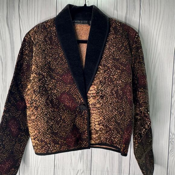 Vintage 90s New Identity Medium Women’s Tapestry Jacket Style Whimsey Retro - Picture 1 of 7